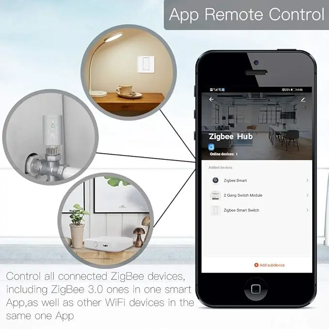 MOES ZigBee 3.0 & Bluetooth & Mesh Hub Only Support Tuya Device Work with Smart Life App