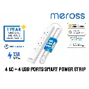 Smart WiFi Power Strip 4 AC + 4 USB ports - Apple Home Kit| Meross | NY425FHK