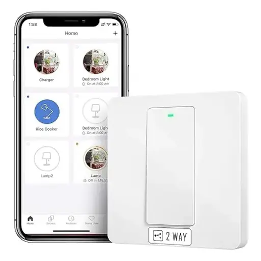 [MSS550XHK] Smart WiFi 2-Way Wall Switch Touch | Meross | MSS550XHK